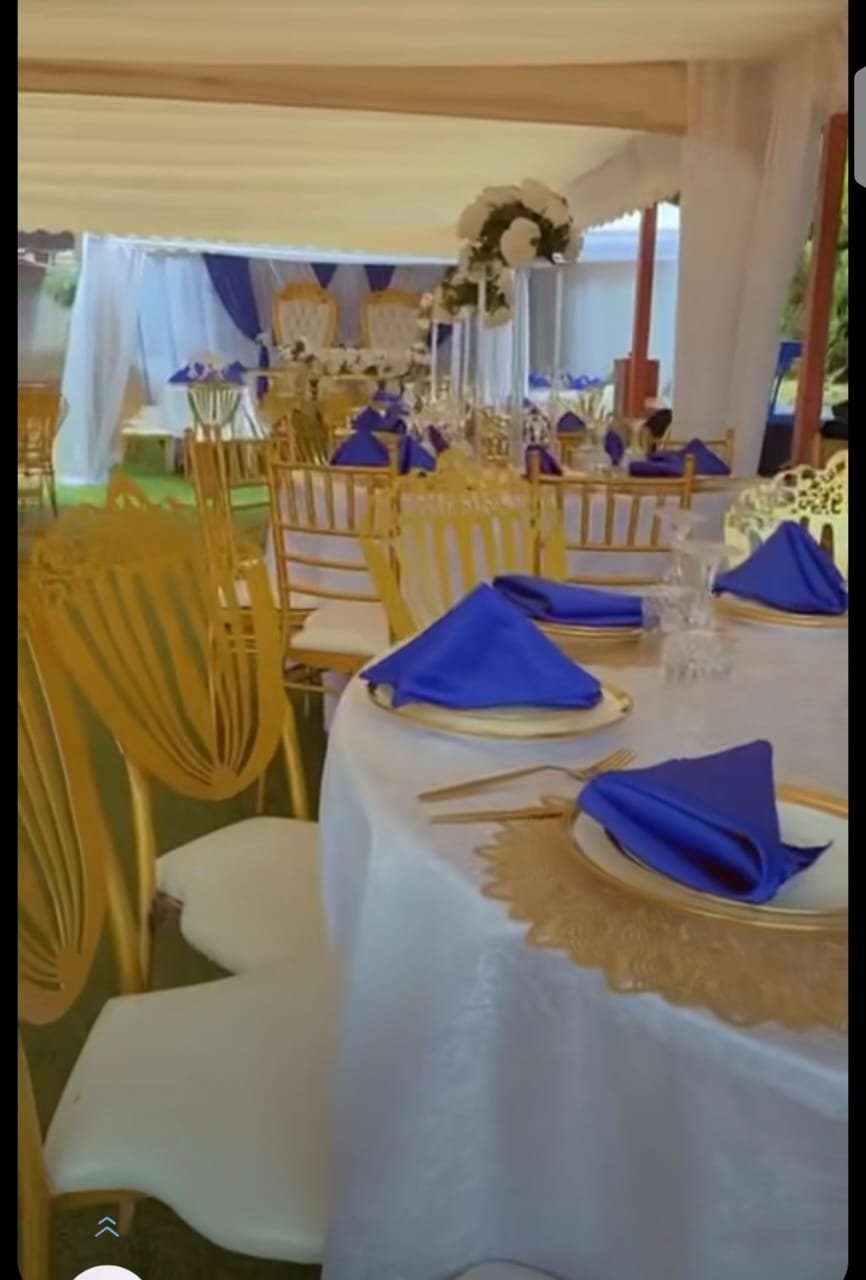 Festin Royal en Bleu et Or